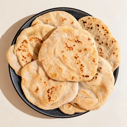 Pitas on a plate